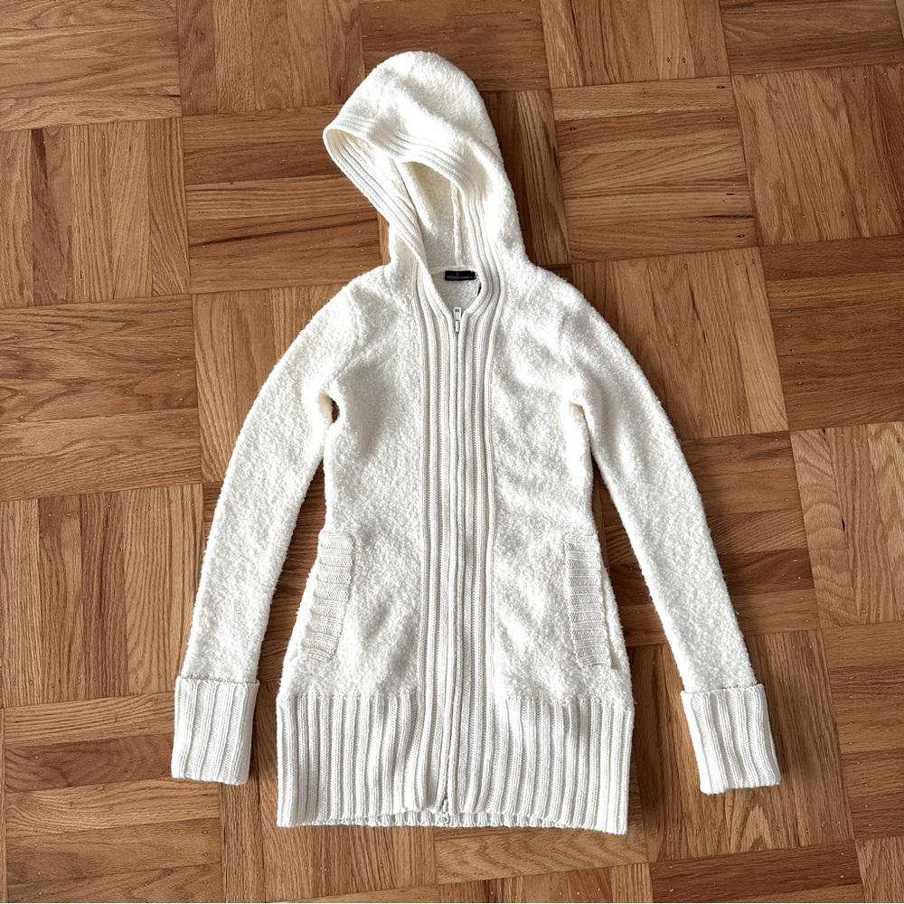 Cozy White Hooded Sweater